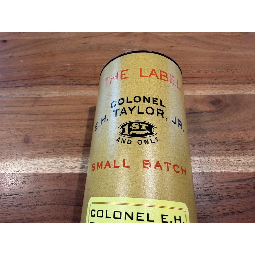 Colonel EH Taylor Jr Small Batch Bourbon Whiskey Empty Collector Tube 750ml Can